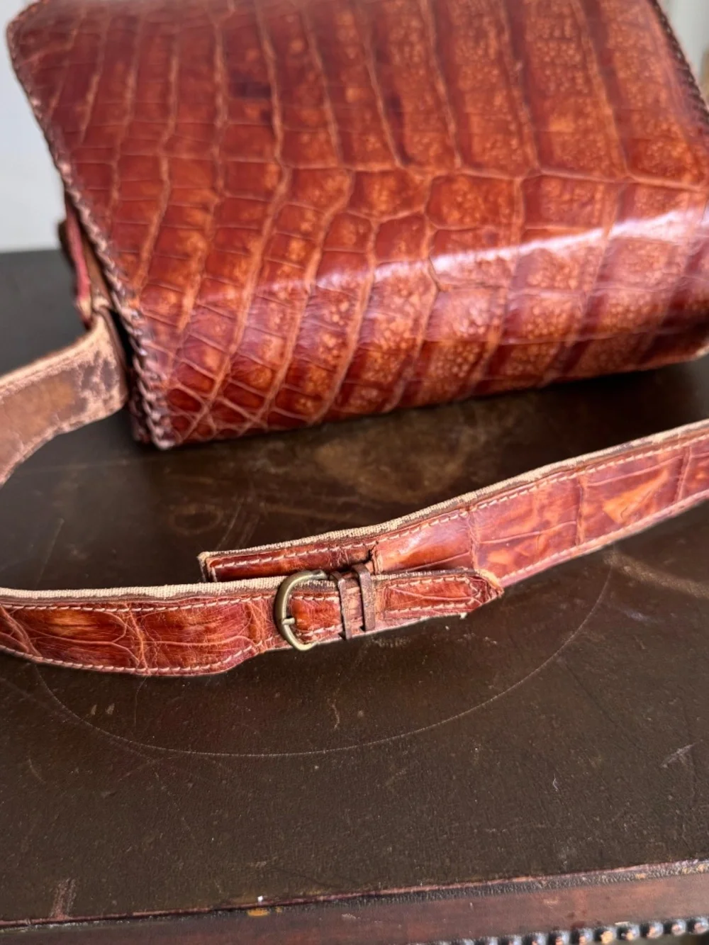 Vintage Authentic Alligator Handbag from 1949